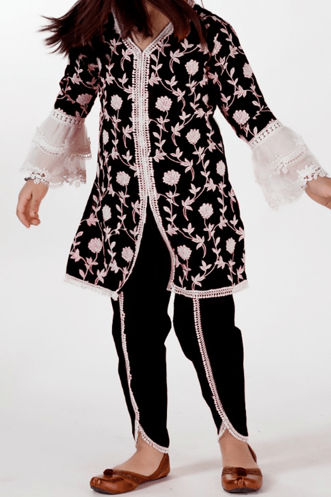 Feliz Supima Cotton Black Dhoti Set