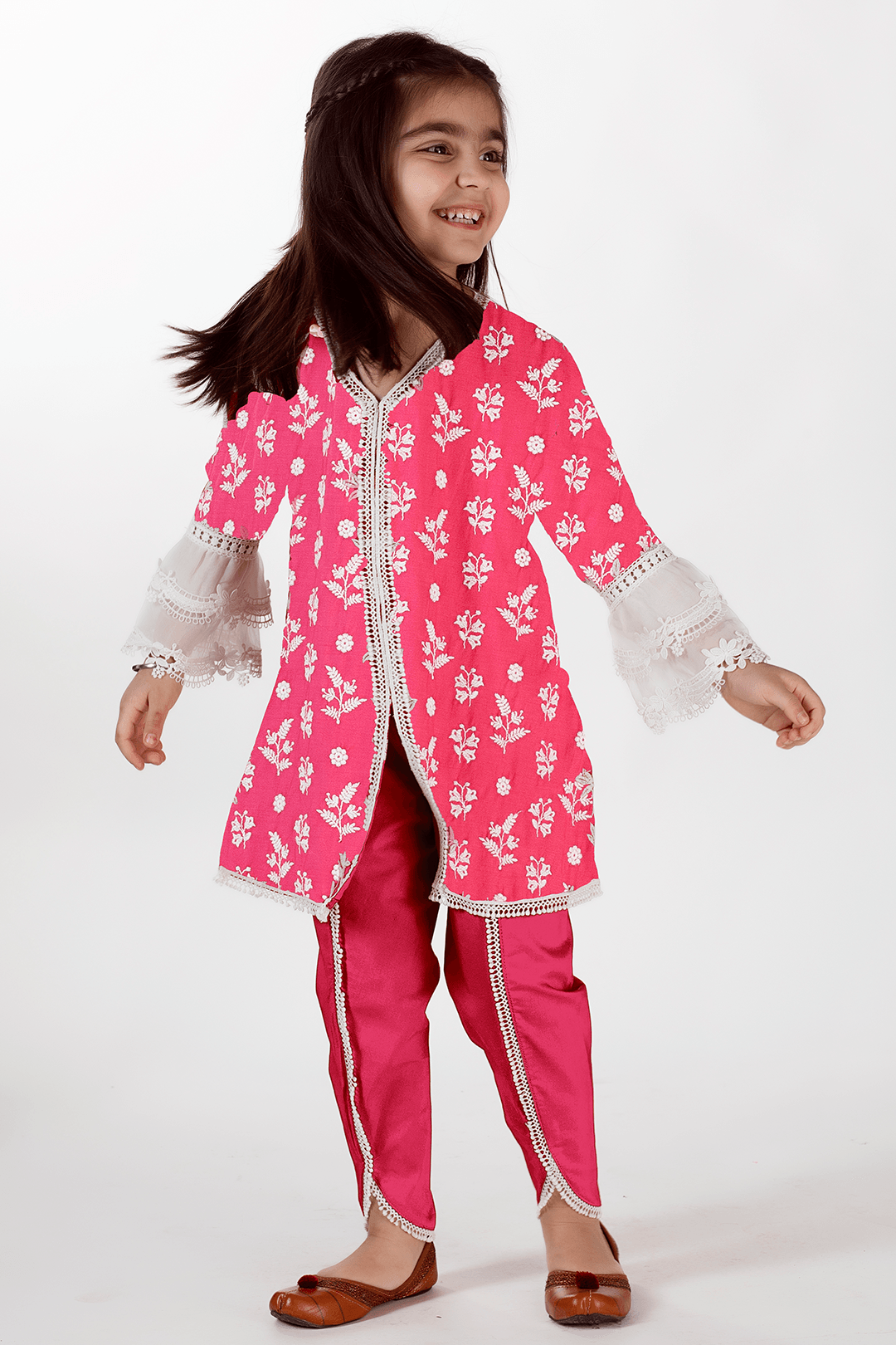 Feliz Supima Cotton Fuchsia Dhoti Set