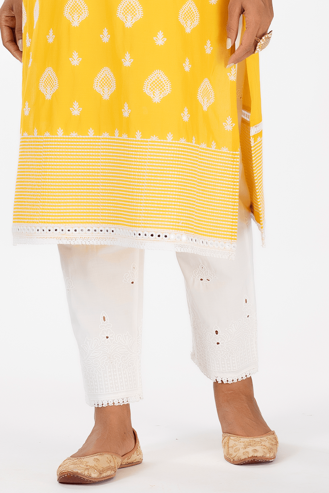 Gene Supima Cotton Mango Kurta Set