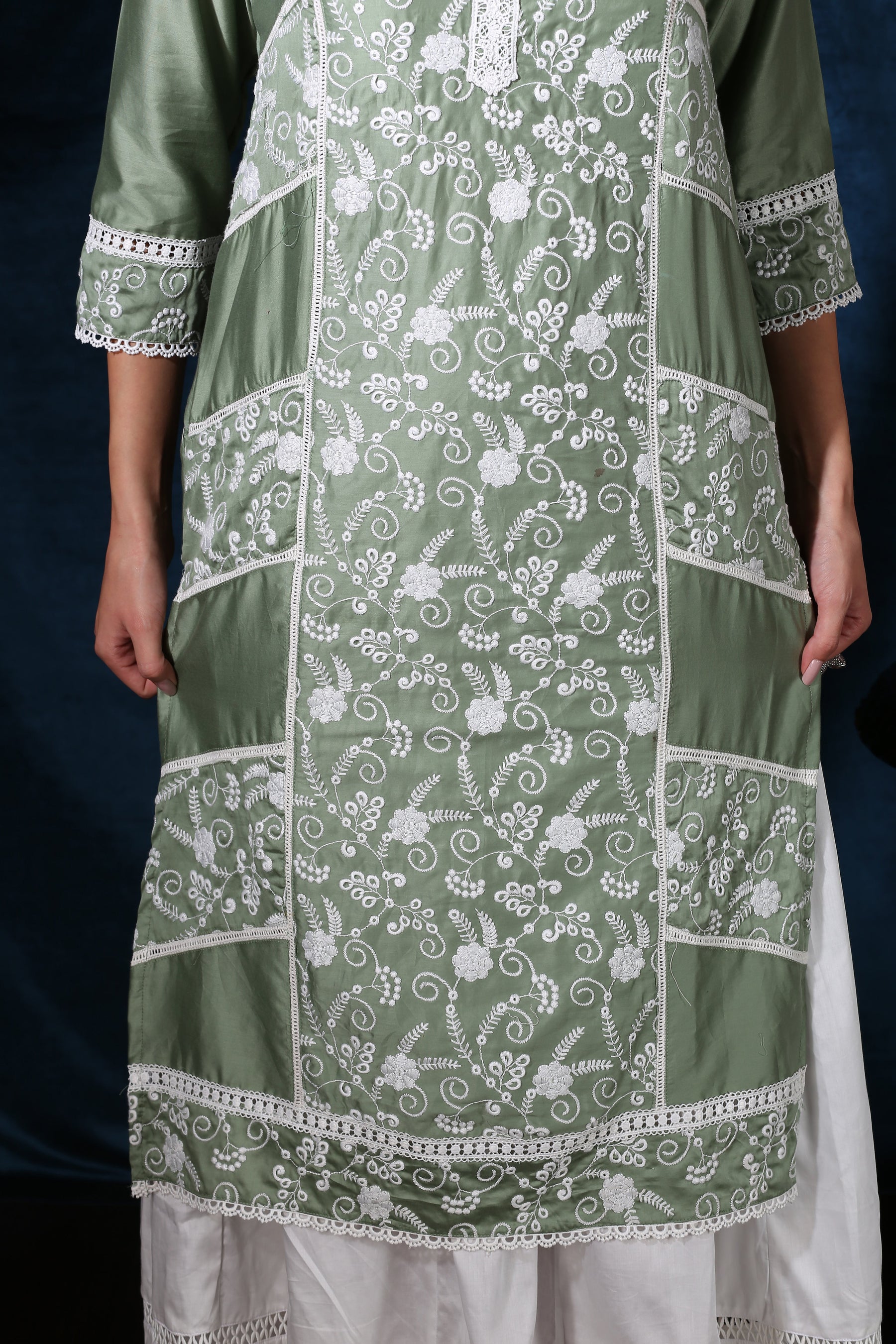 Scarlet Kurta Green
