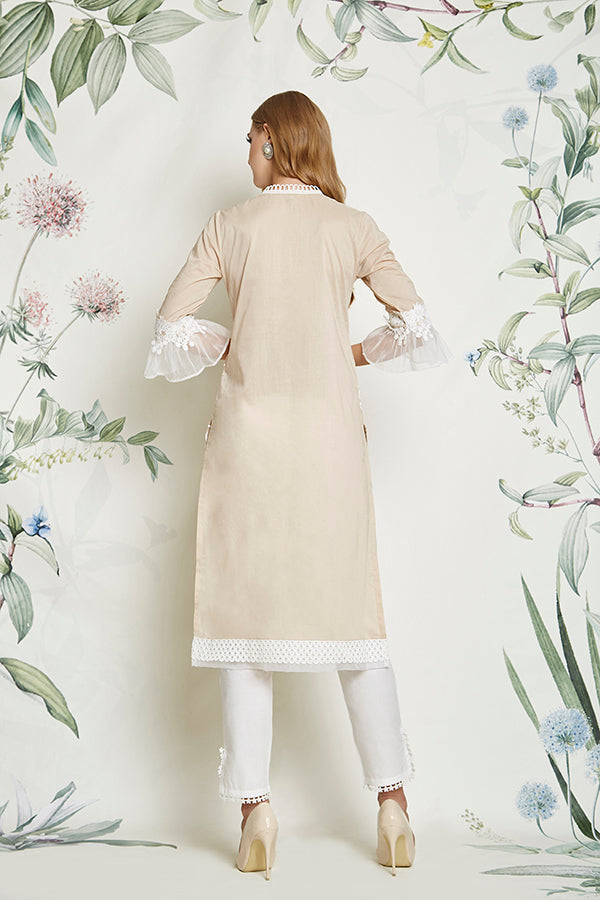 Rose Beige Kurta Set