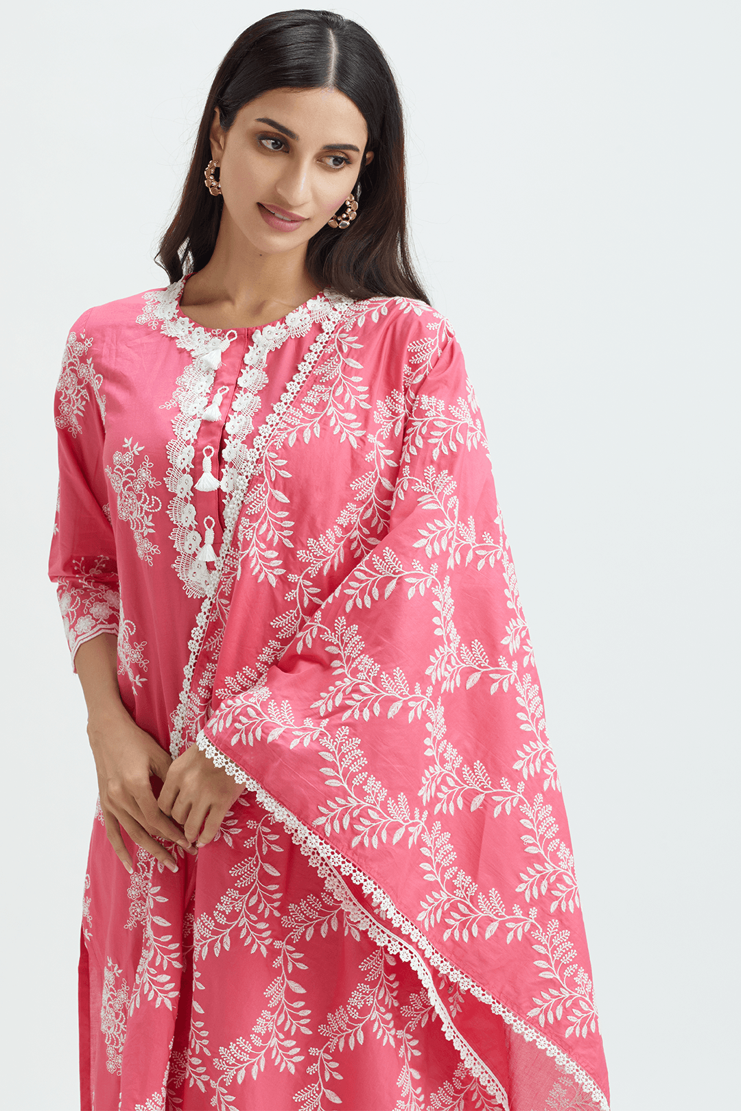 Perla Supima Cotton Pink Kurta set