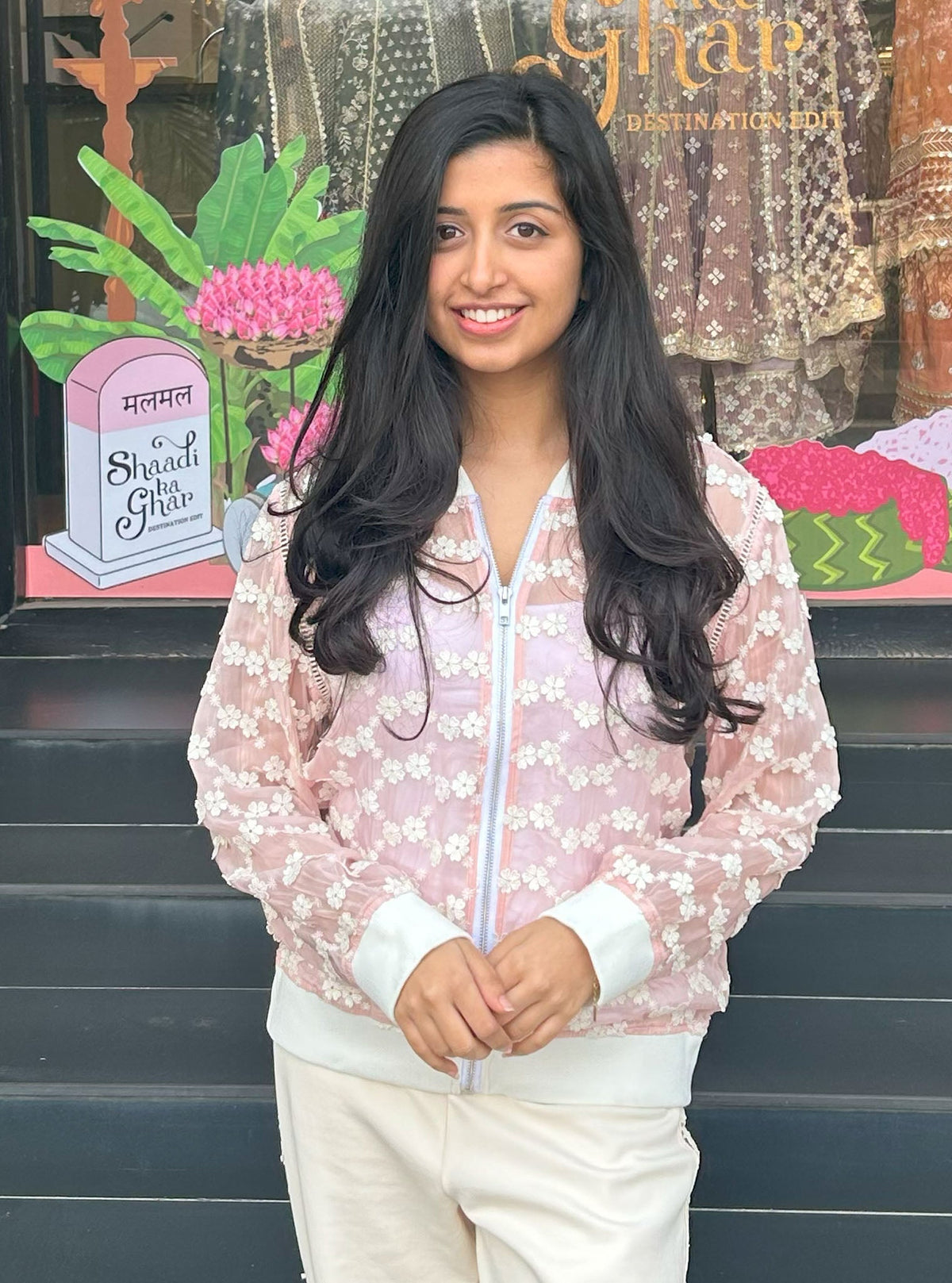 Mulmul Supima Cotton Nix pink Jacket
