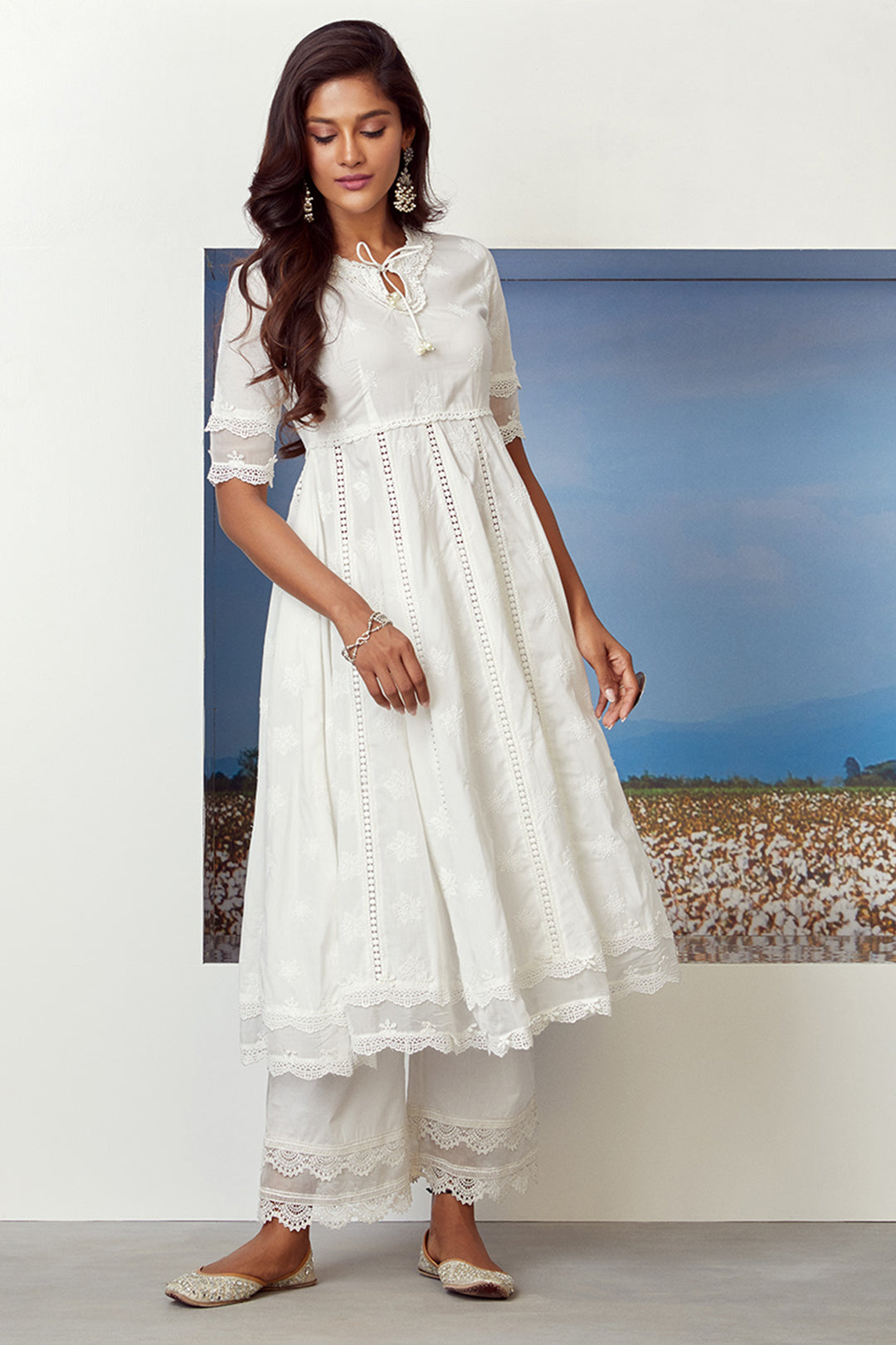 Star Gaze Supima Cotton Kurta with Palazzo Set