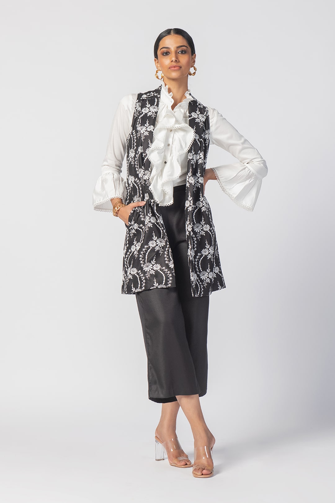 Mulmul Wool Tiare Black Pant