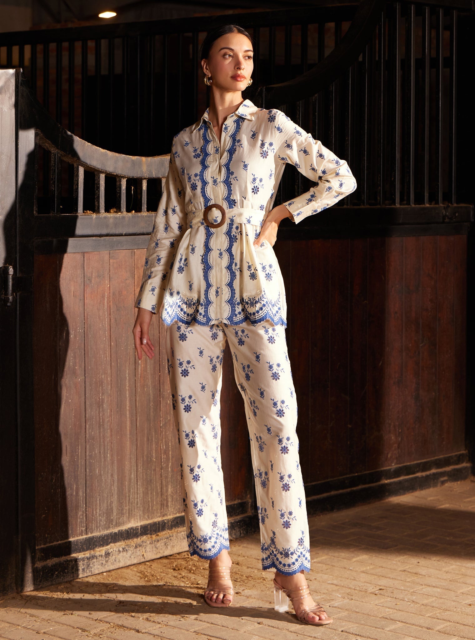 Mulmul Pima Daphne Off White Pant