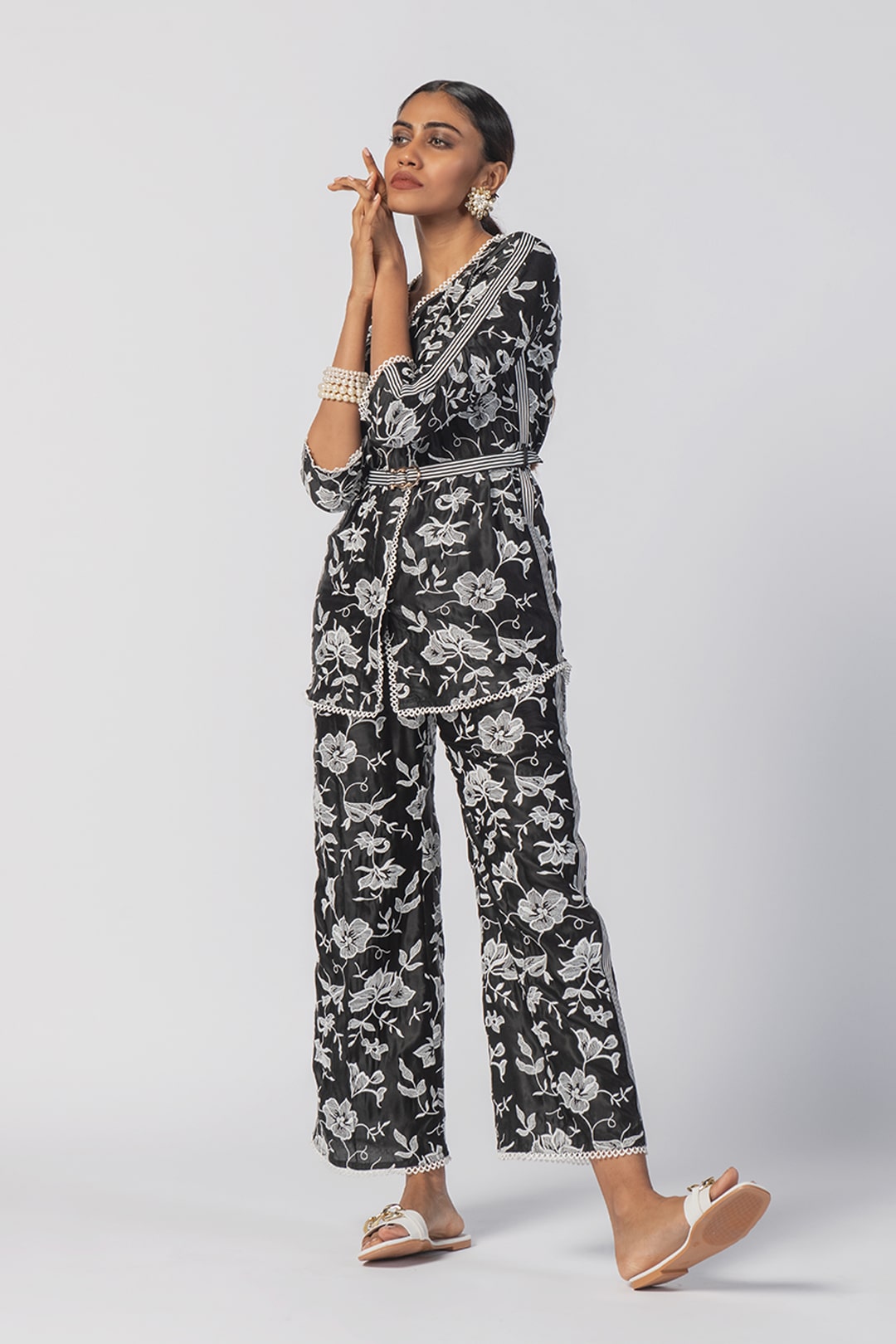 Mulmul Cupro Caroline Black Pant