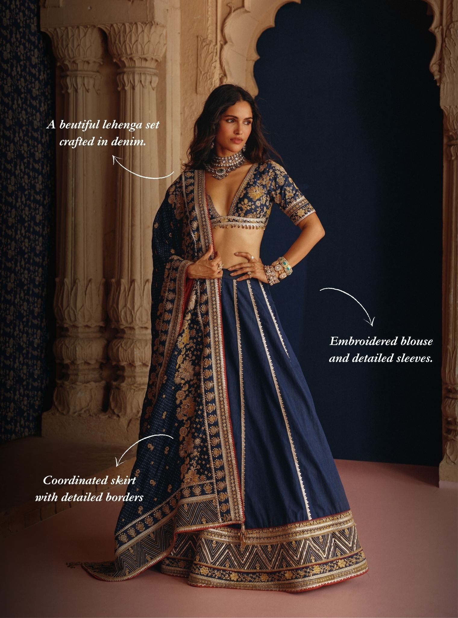 Tejal Denim Lehenga