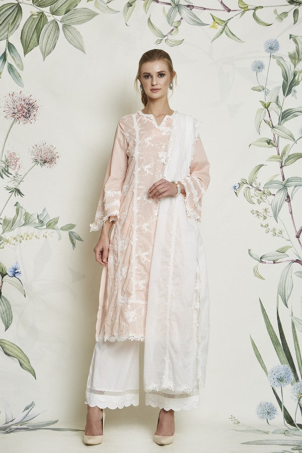 Scallop Insert Chunni White