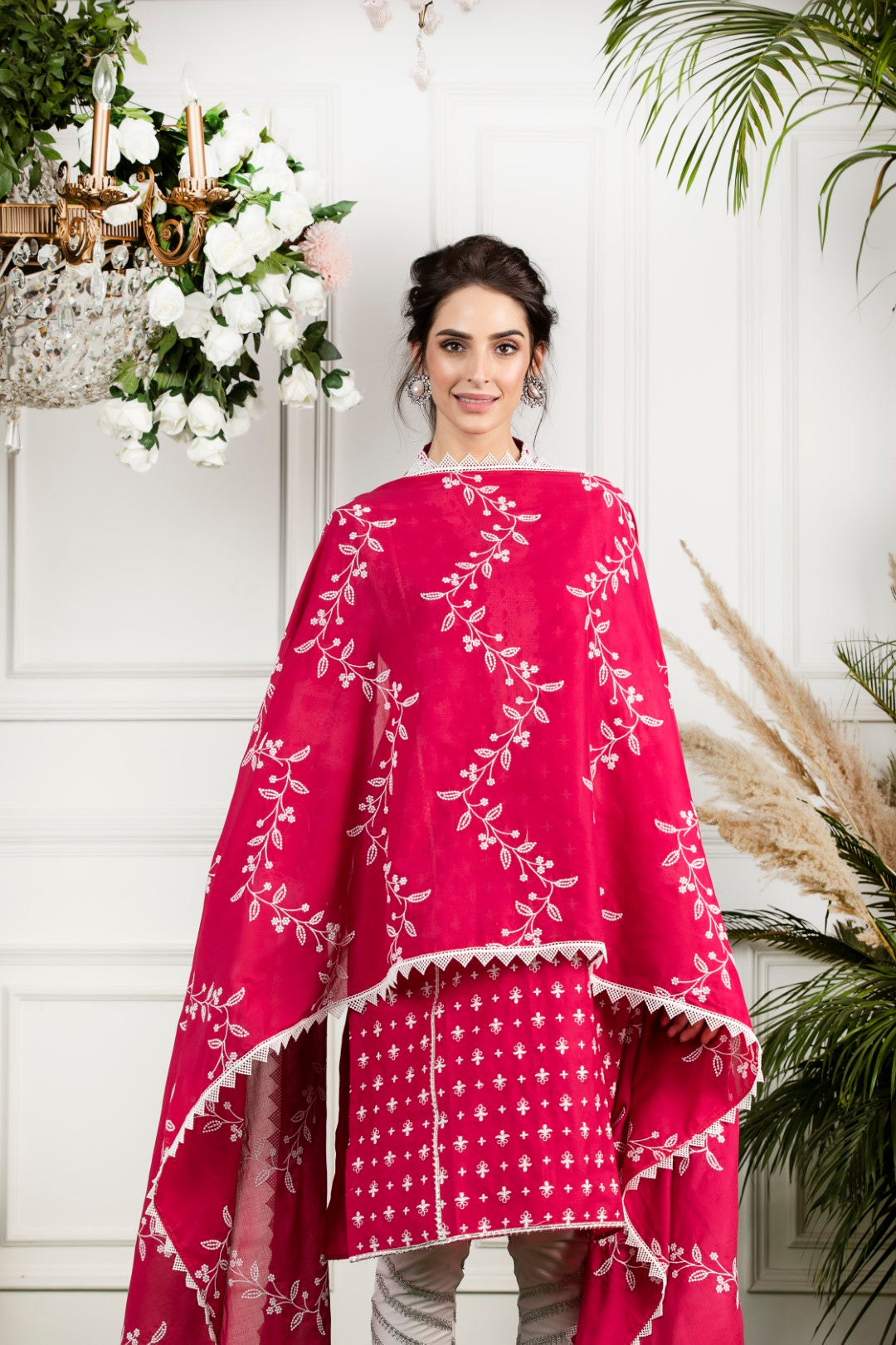 WinterBerry Supima Cotton Gota Diagonal Kurta Set