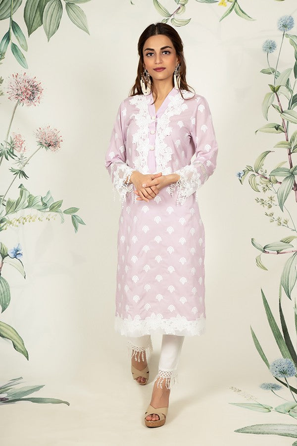 Heather Kurta and Fringe Pyajama