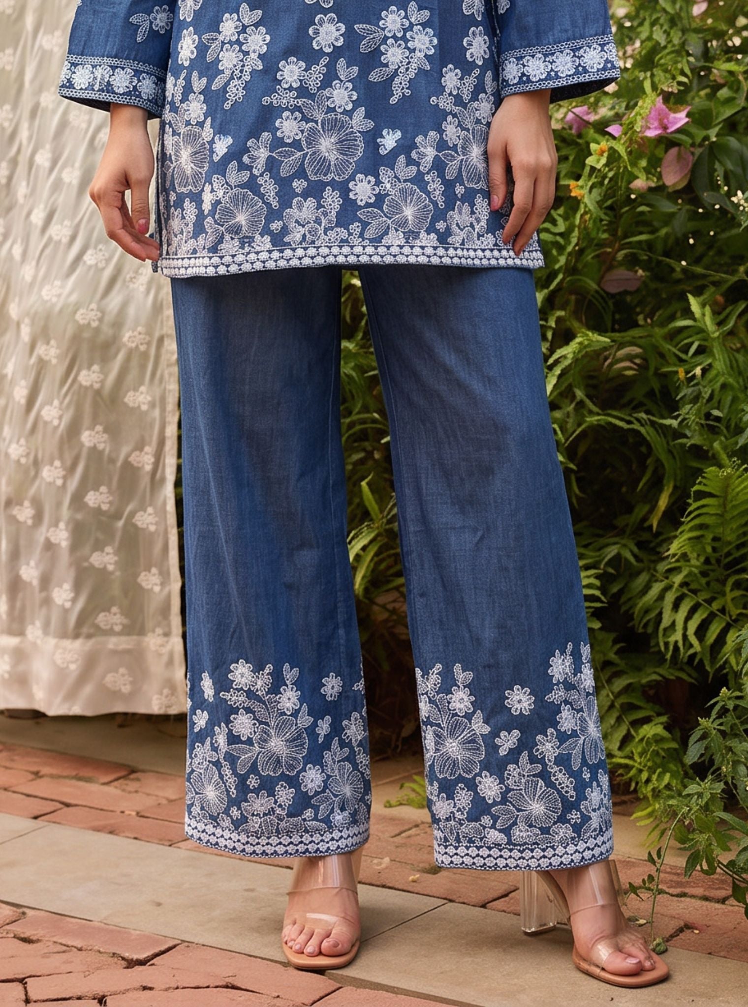 Vienne Denim Kurta Set